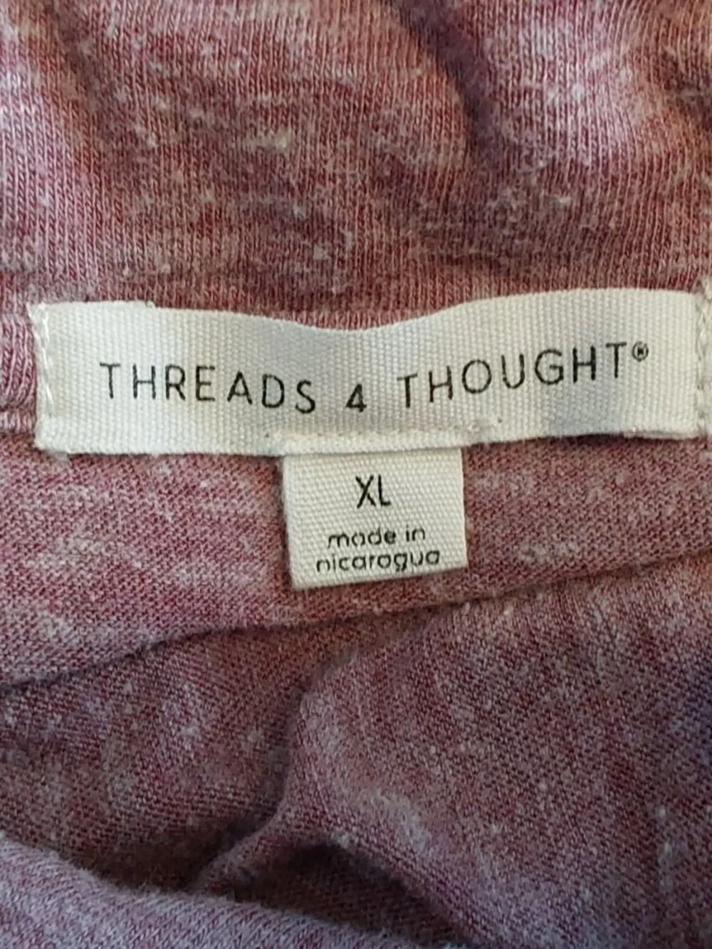 Threads 4 Thought Men's Heather Mauve Polo Shirt XL Organic Cotton Blend
